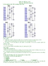 Đáp án tiết 46 (Tiếng Việt) - Năm học 2015 - 2016